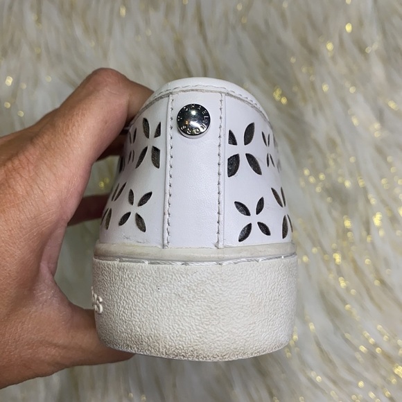 Michael Kors - White Leather Loafer with Silver 6 - Picture 10 of 13